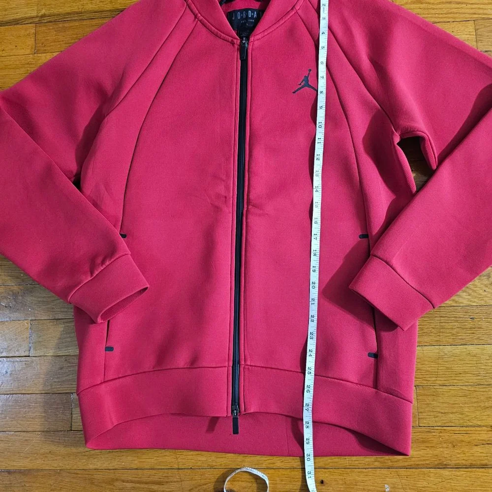 Jordan Men's Red Black Full Zip Jacket Large